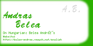 andras belea business card